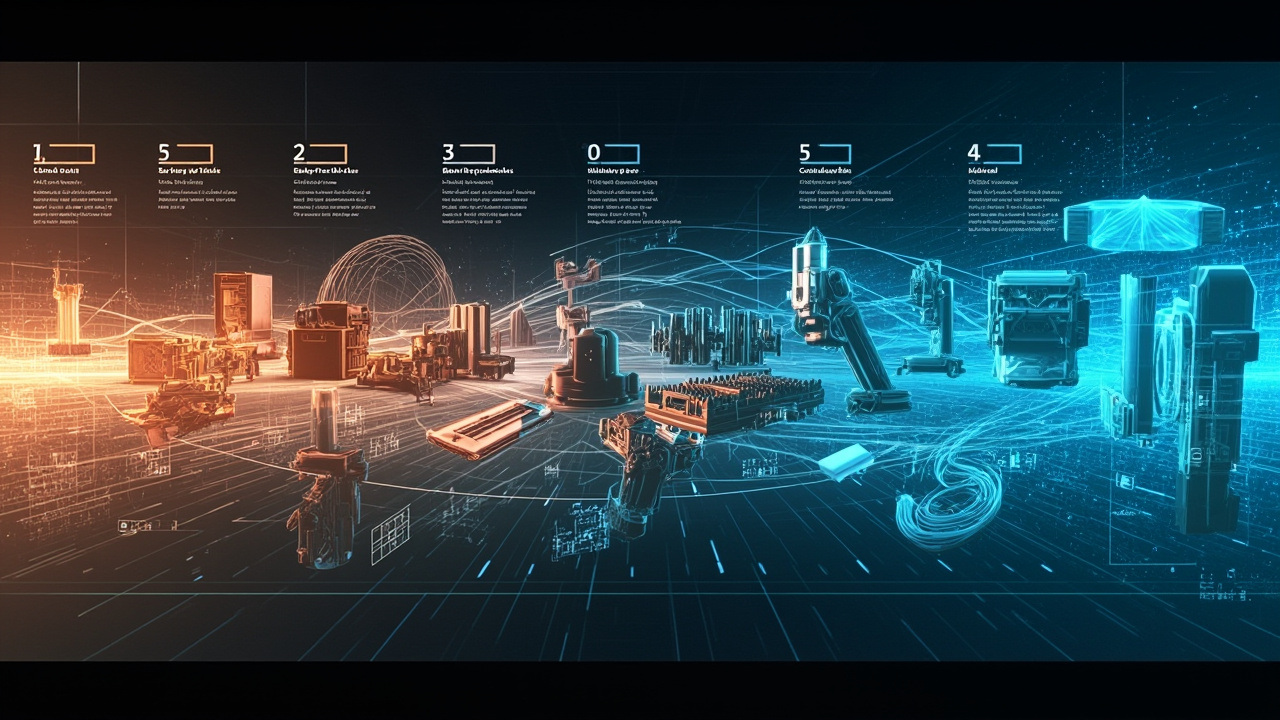 A timeline visualization showing the progression of text to 3D technology from early prototypes to current AI-powered solutions